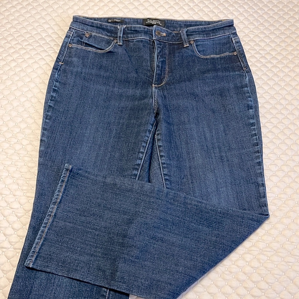 Talbots curvy bootleg petite denim.  Flawless 5 pocket.